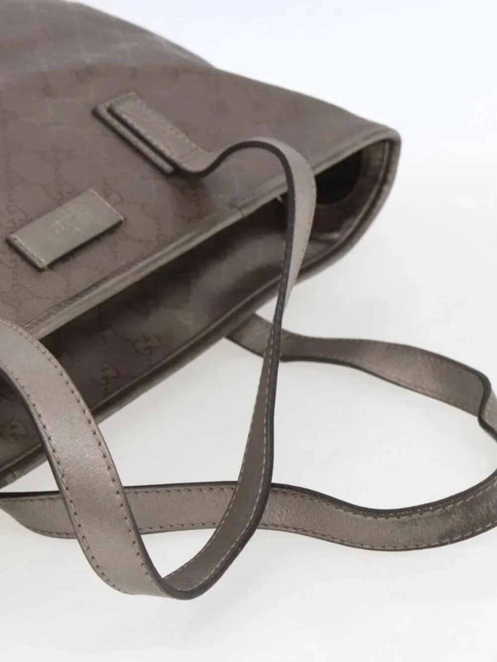 GUCCI GG implementation Tote Bag PVC Silver 211137 Auth BA9306 - Picture 8 of 16